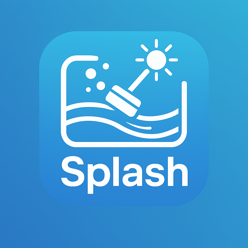 Splash pool service management software logo by ERMADRI
